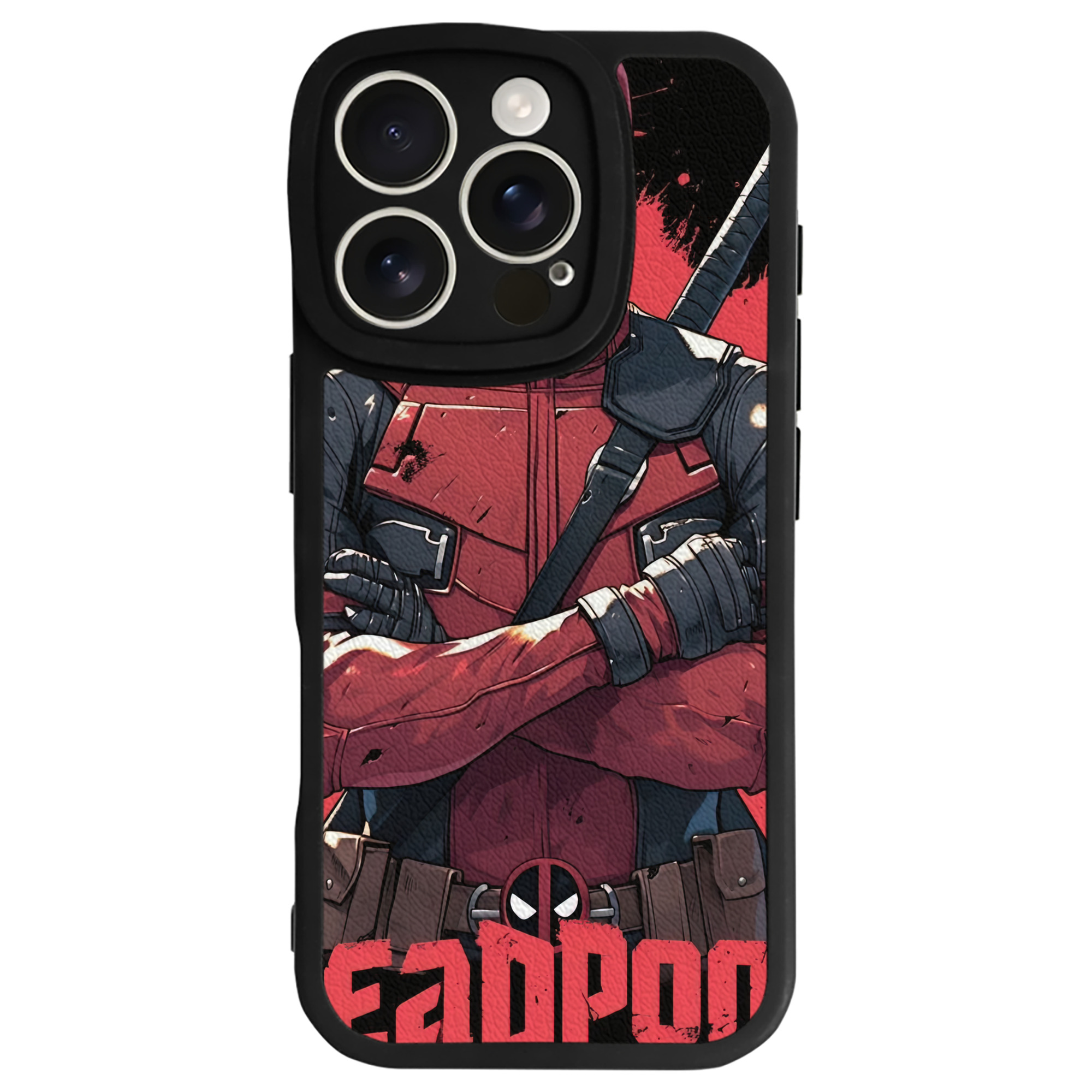 （画像用） Deadpool デッドプール 【iPhone 16シリーズ対応】シリコンスマホケース（レザー調） 材質：シリコン